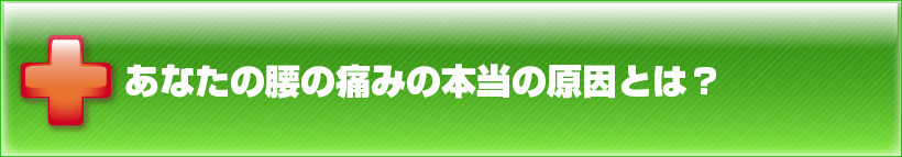 あなたの腰の痛みの本当の原因とは？