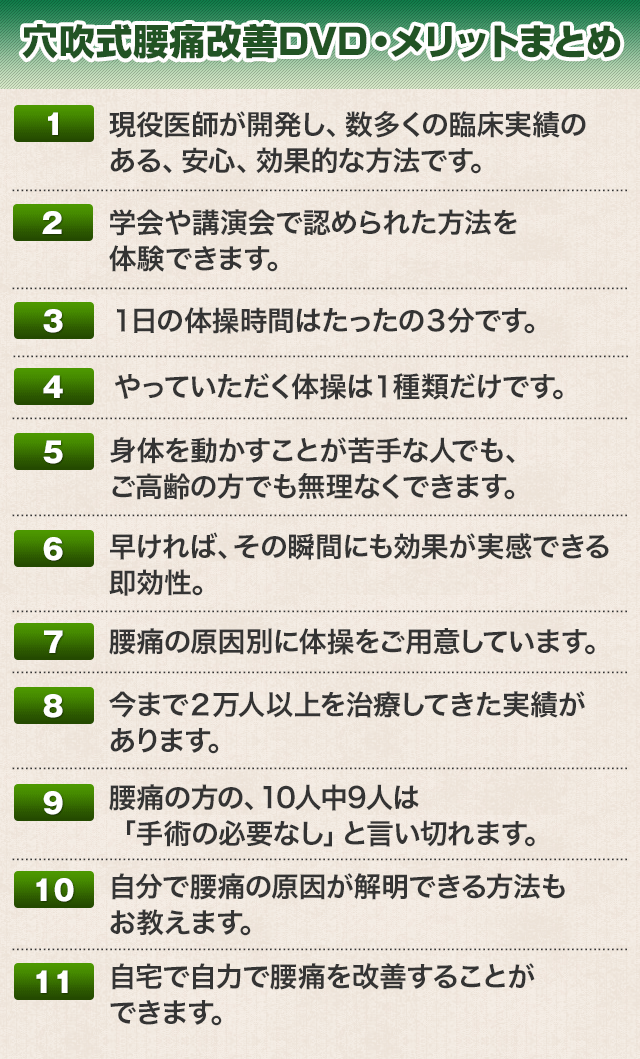 腰痛は手術しなくても改善します。1日3分ラクラク腰痛克服法